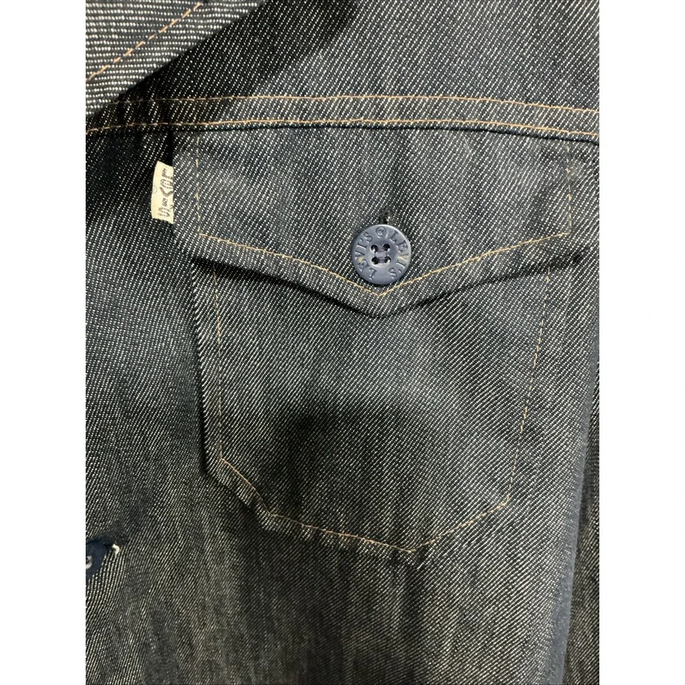Levi's Gentleman Jeans Shirt, Dark Wash, 70s, Vintage, Medium, Button Up
